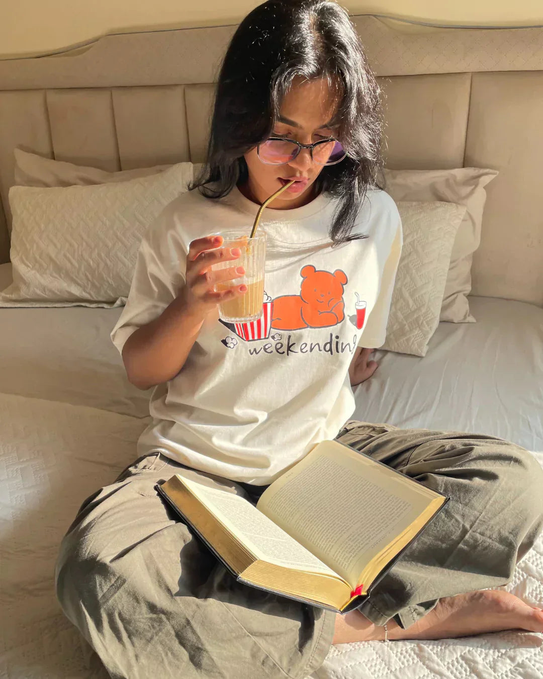 Weekending Oversized T-Shirt - Shop Printed T shirt for Women Online In India | LoveDky