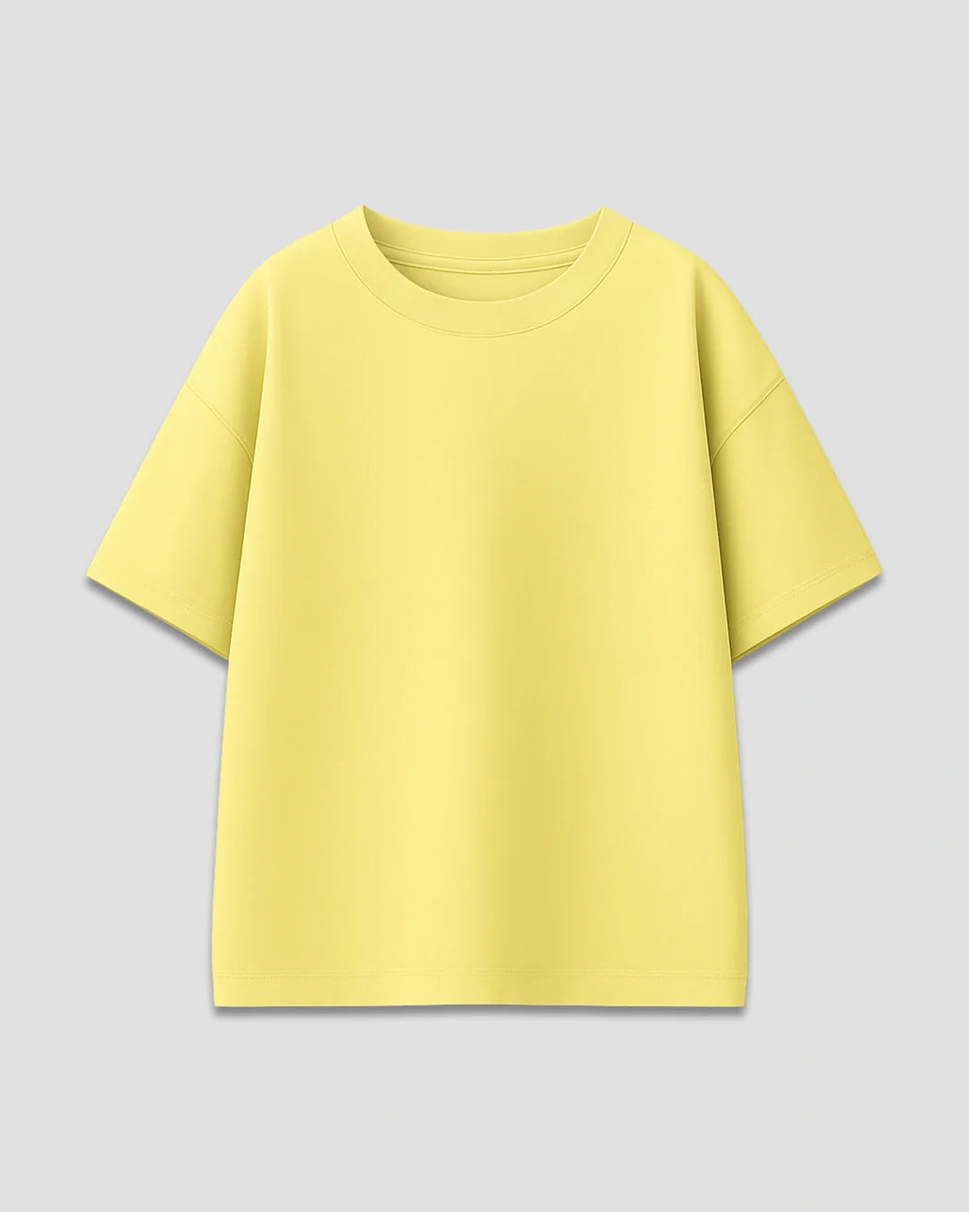 RB Yellow Plain Oversized T-Shirt