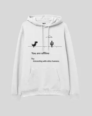 You Are Offline Hoodie - Shop Printed T shirt for Women Online In India | LoveDky