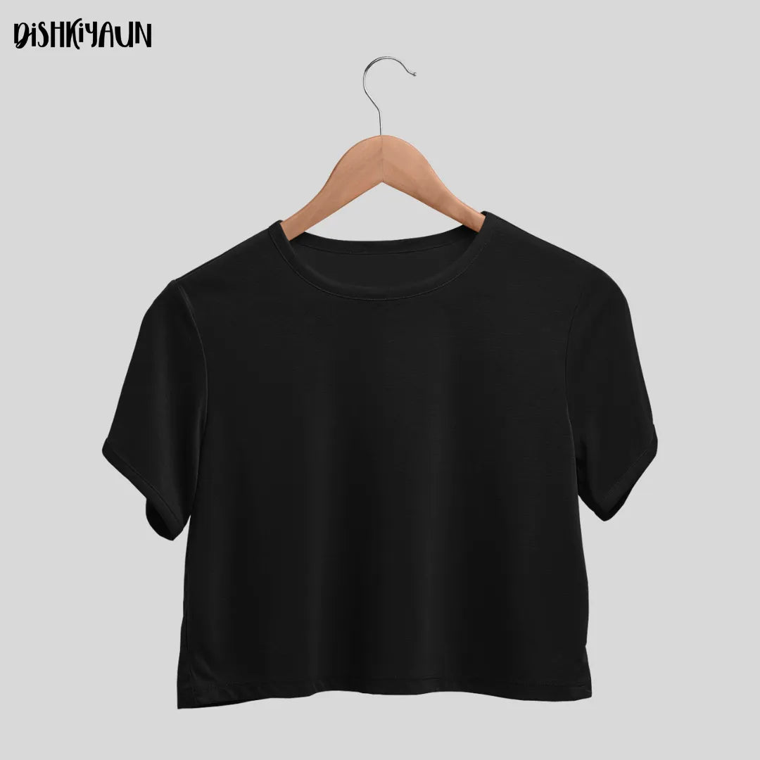 Black Crop Top T-Shirt