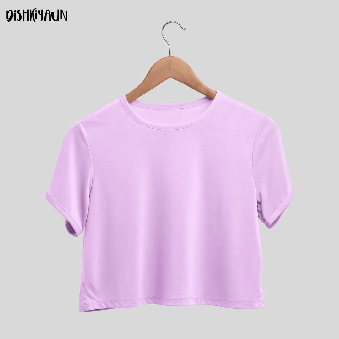 Lilac Crop Top T-Shirt