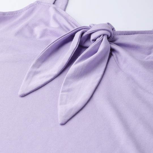Lilac Knotted Crop Top
